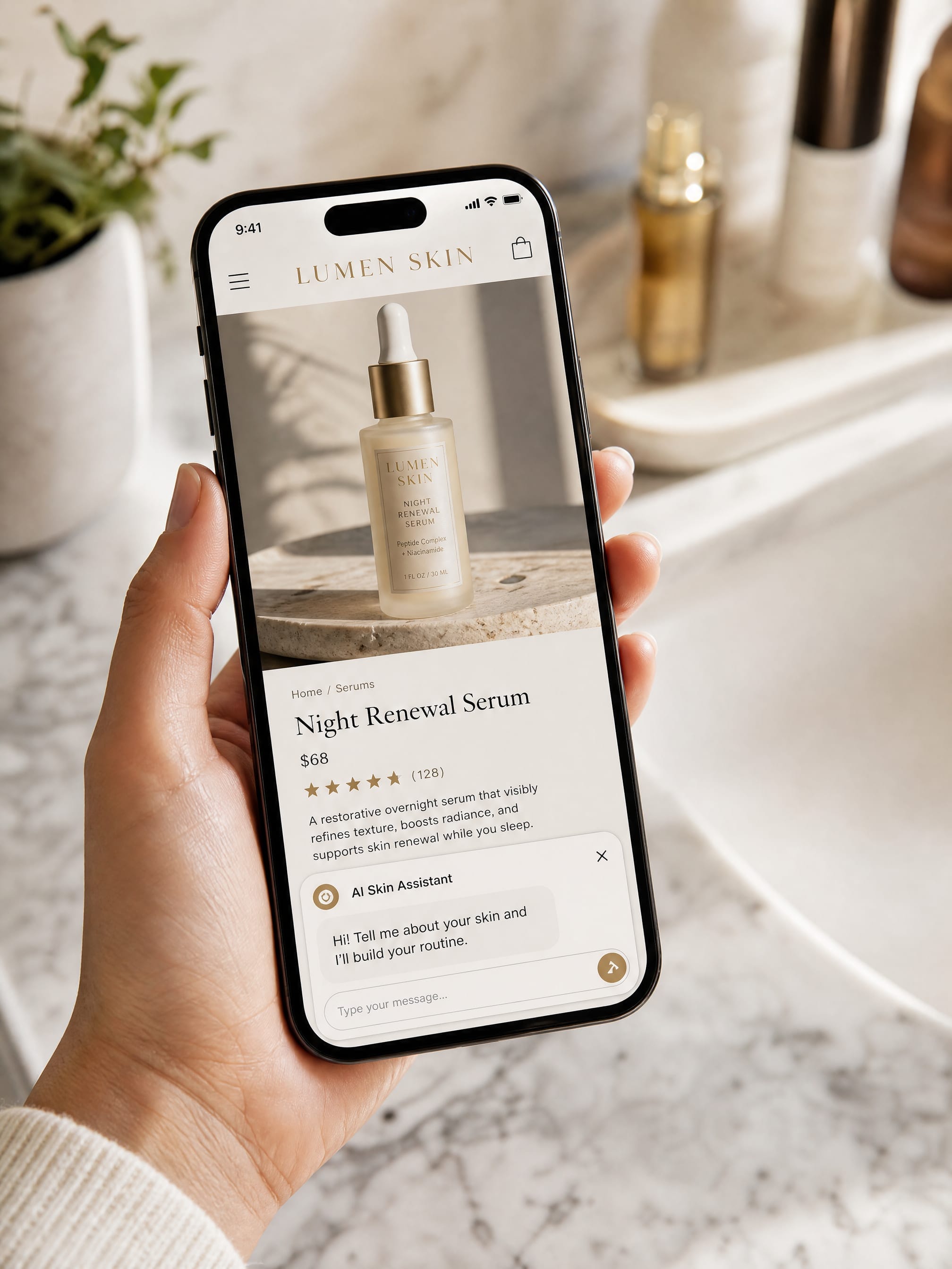 Skincare store with AI advisor