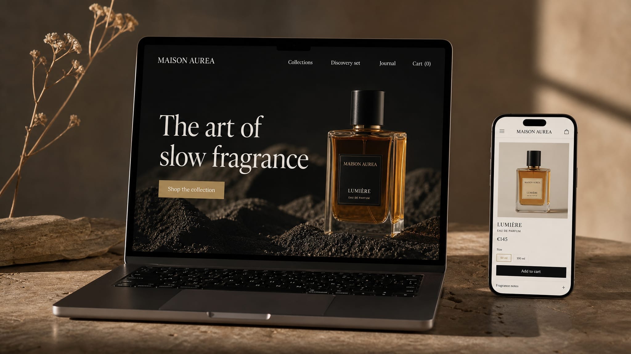 Luxury fragrance storefront